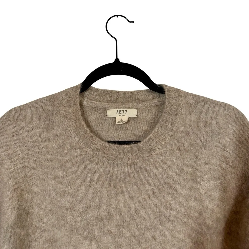 AE77 Premium Alpaca-Blend Sweater in Light Brown American Eagle